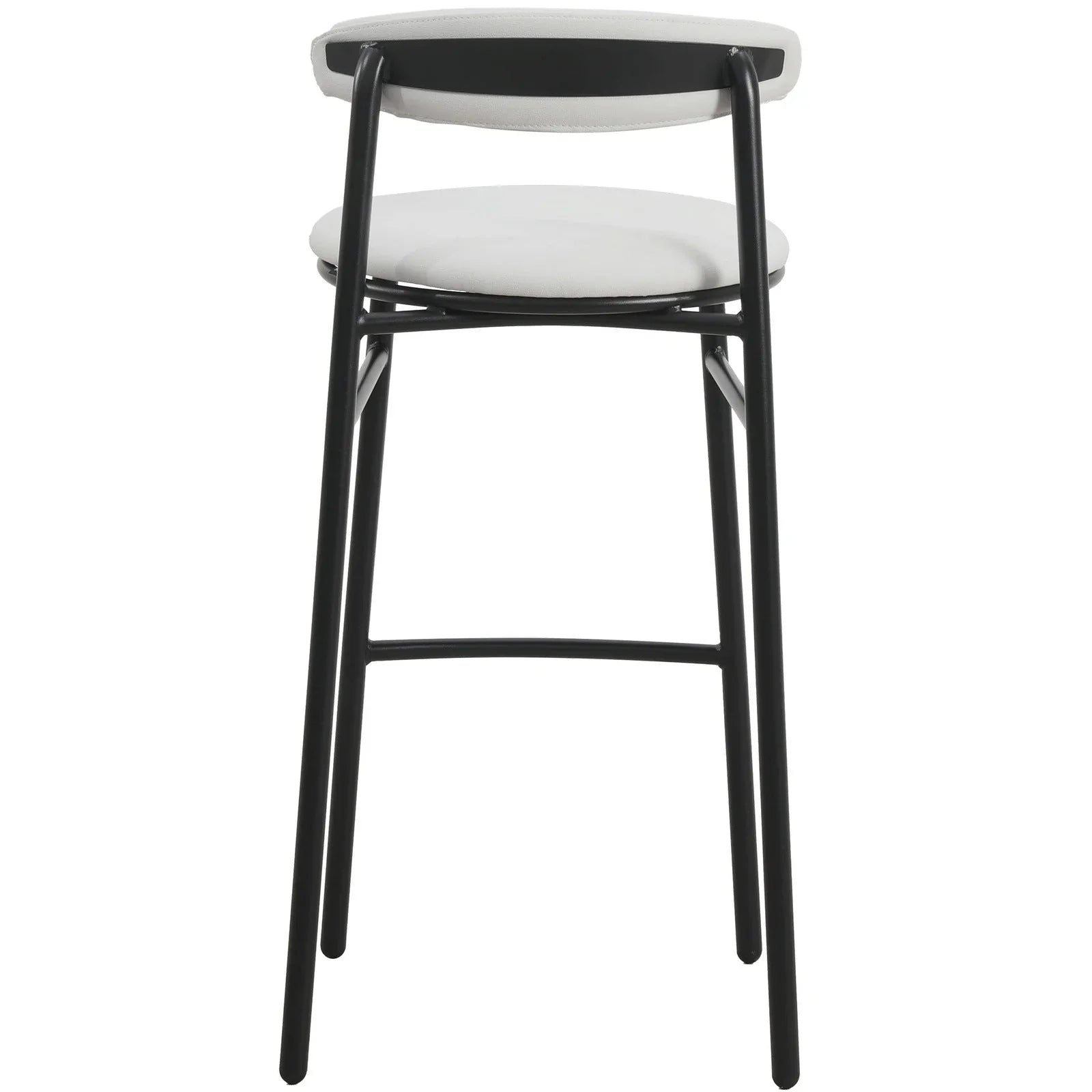 Lume Series Modern Bar Stool Upholstered in Leather for Dining Room and Kitchen - Elax Furniture