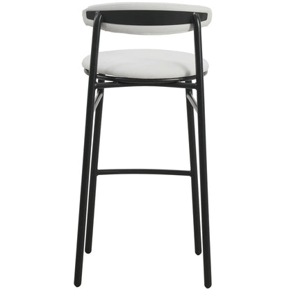 Lume Series Modern Bar Stool Upholstered in Leather for Dining Room and Kitchen - Elax Furniture