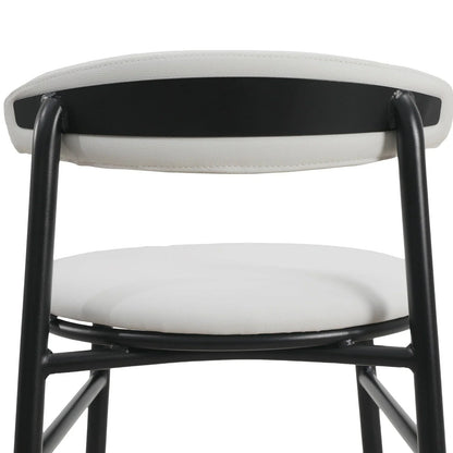 Lume Series Modern Bar Stool Upholstered in Leather for Dining Room and Kitchen - Elax Furniture