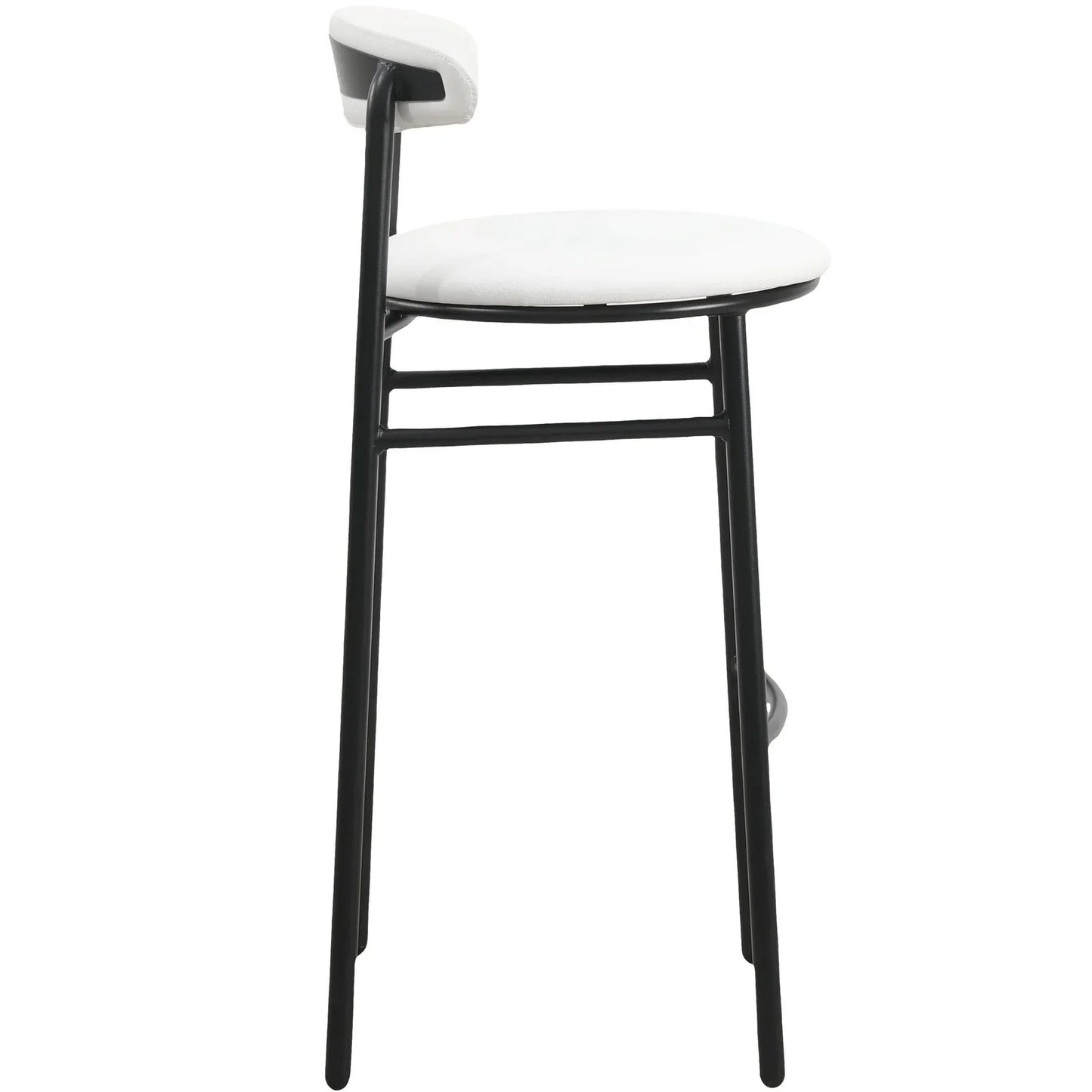 Lume Series Modern Bar Stool Upholstered in Leather for Dining Room and Kitchen - Elax Furniture