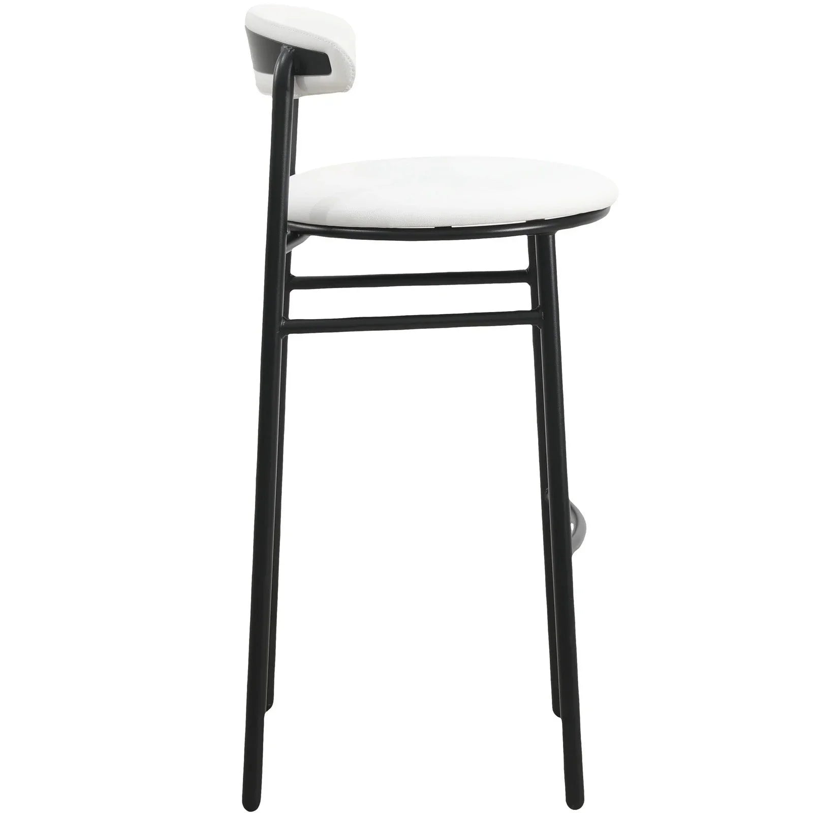 Lume Series Modern Bar Stool Upholstered in Leather for Dining Room and Kitchen - Elax Furniture