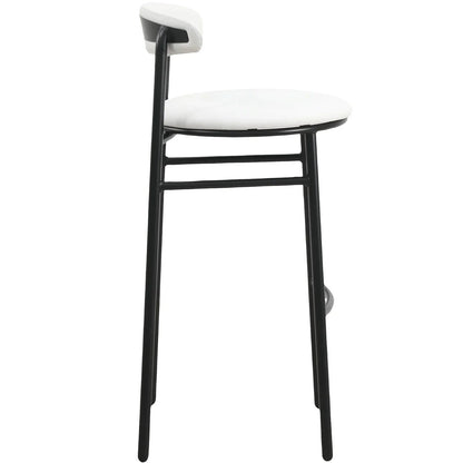 Lume Series Modern Bar Stool Upholstered in Leather for Dining Room and Kitchen - Elax Furniture