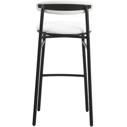 Lume Series Modern Bar Stool Upholstered in Leather for Dining Room and Kitchen - Elax Furniture