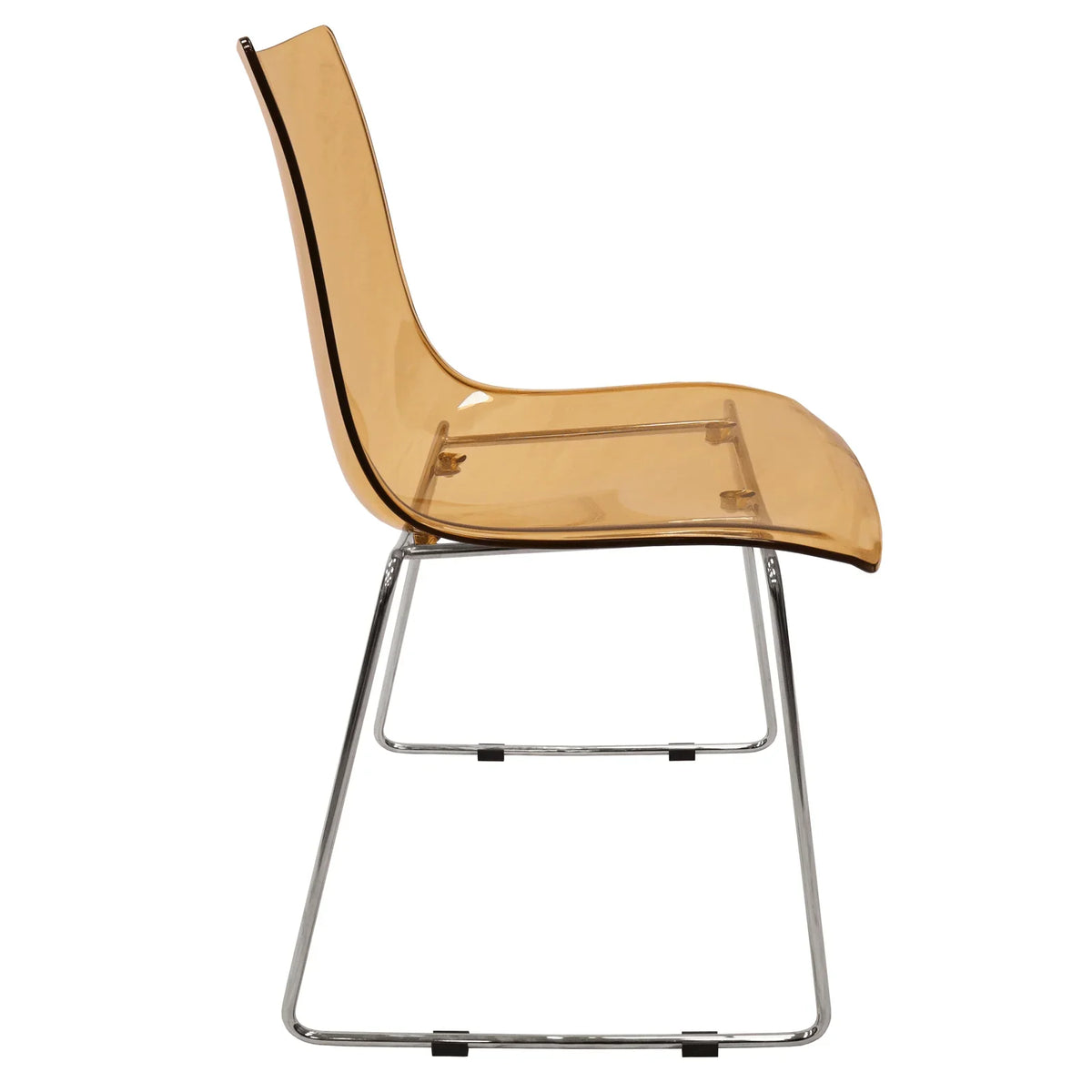 Lima Modern Acrylic Dining Chair With Chrome Base - Elax Furniture