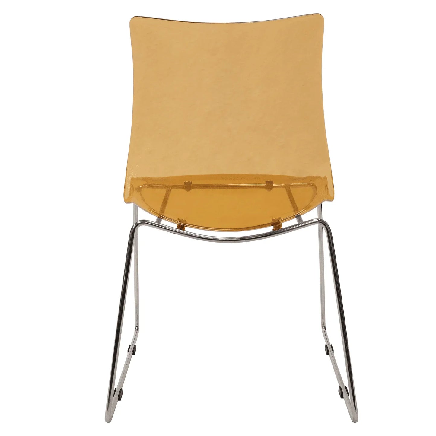 Lima Modern Acrylic Dining Chair With Chrome Base - Elax Furniture