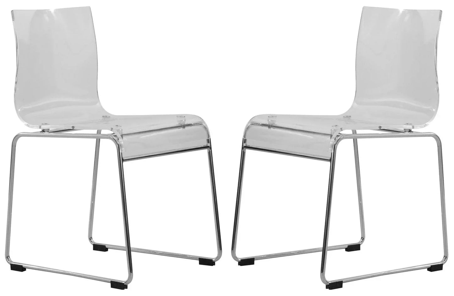 Lima Modern Acrylic Chair Set of 2 - Elax Furniture
