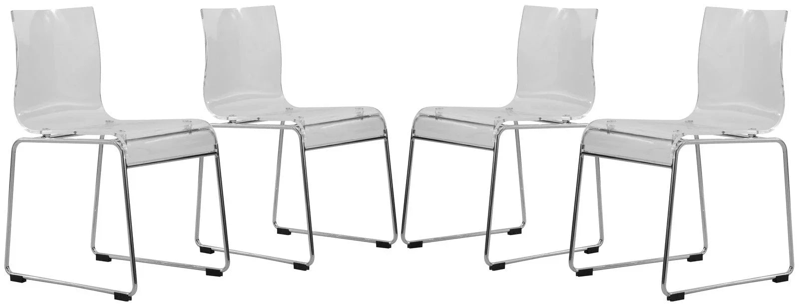 Lima Modern Acrylic Chair Set of 4 - Elax Furniture