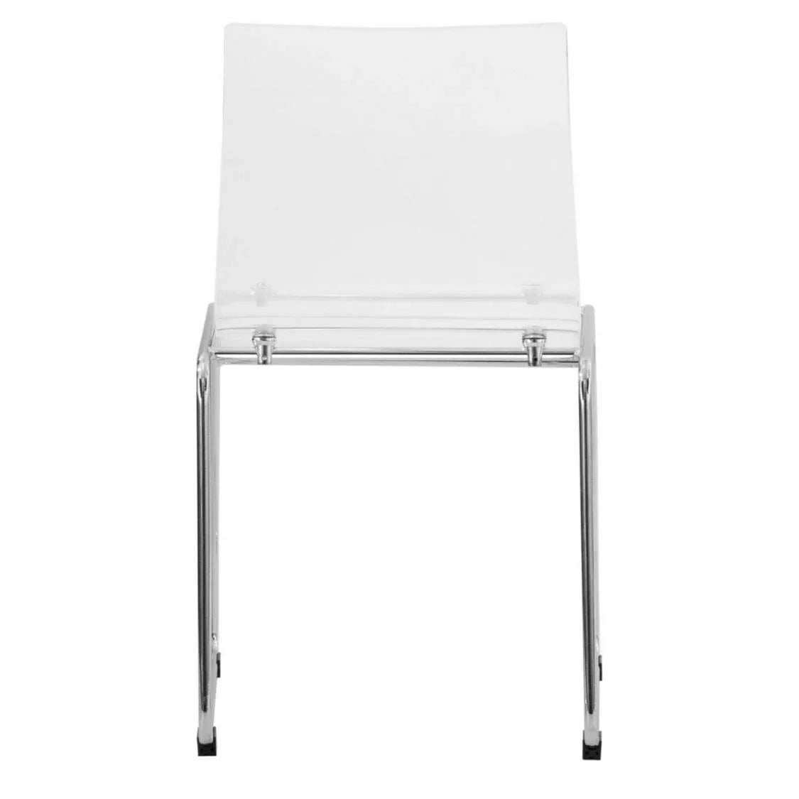 Lima Modern Acrylic Dining Chair With Chrome Base - Elax Furniture