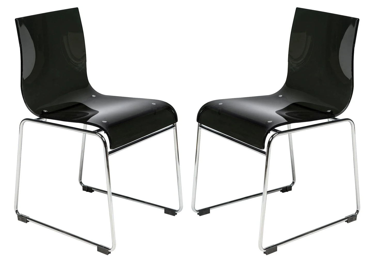 Lima Modern Acrylic Chair Set of 2 - Elax Furniture
