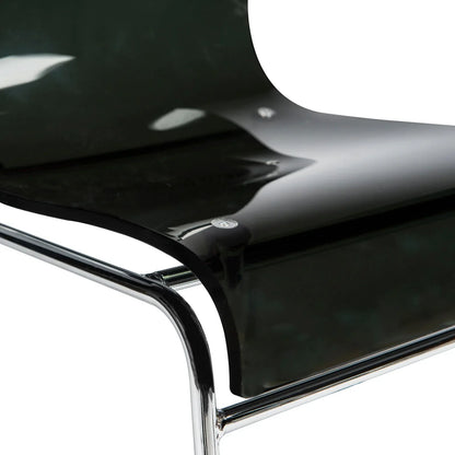 Lima Modern Acrylic Dining Chair With Chrome Base - Elax Furniture