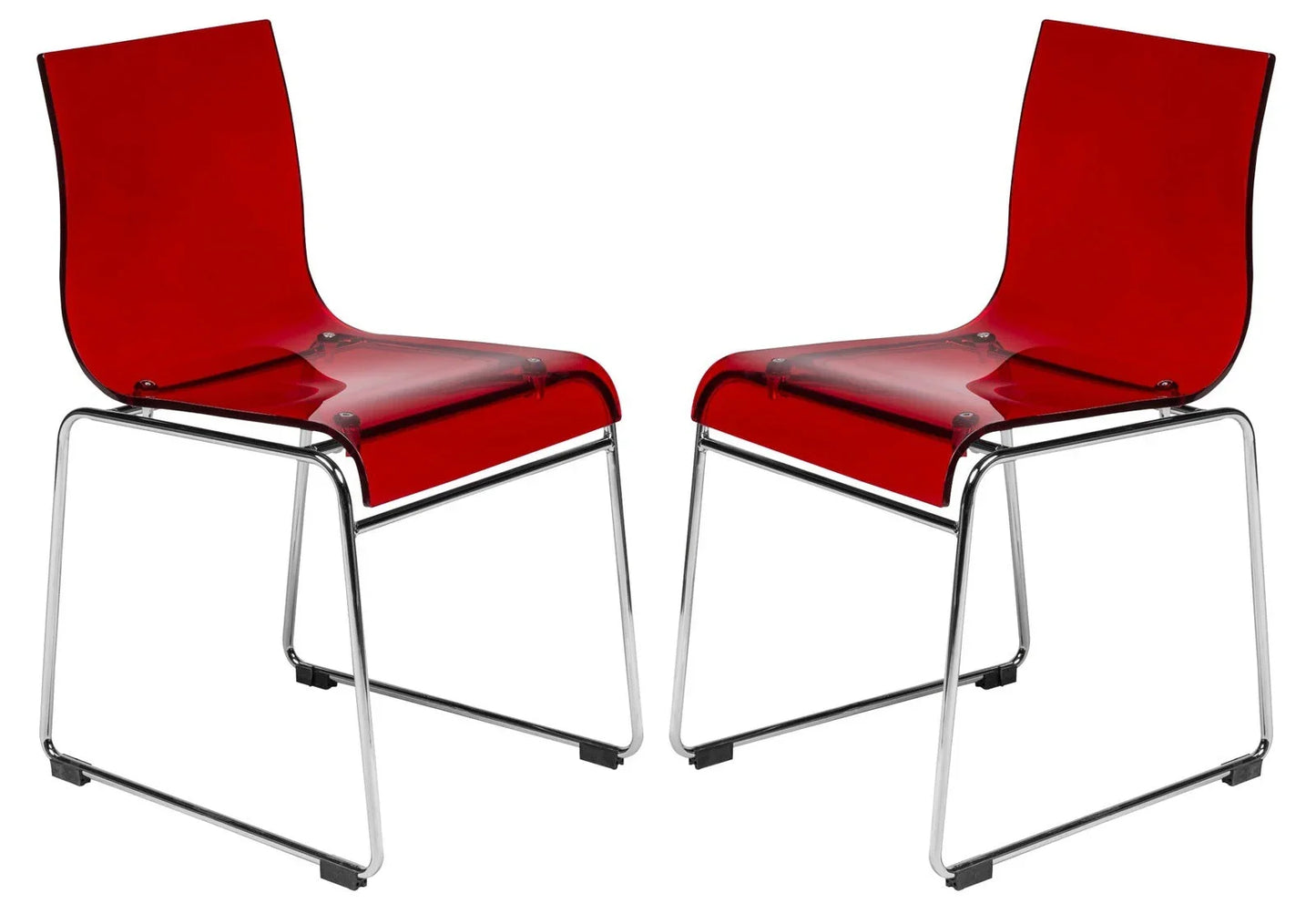 Lima Modern Acrylic Chair Set of 2 - Elax Furniture