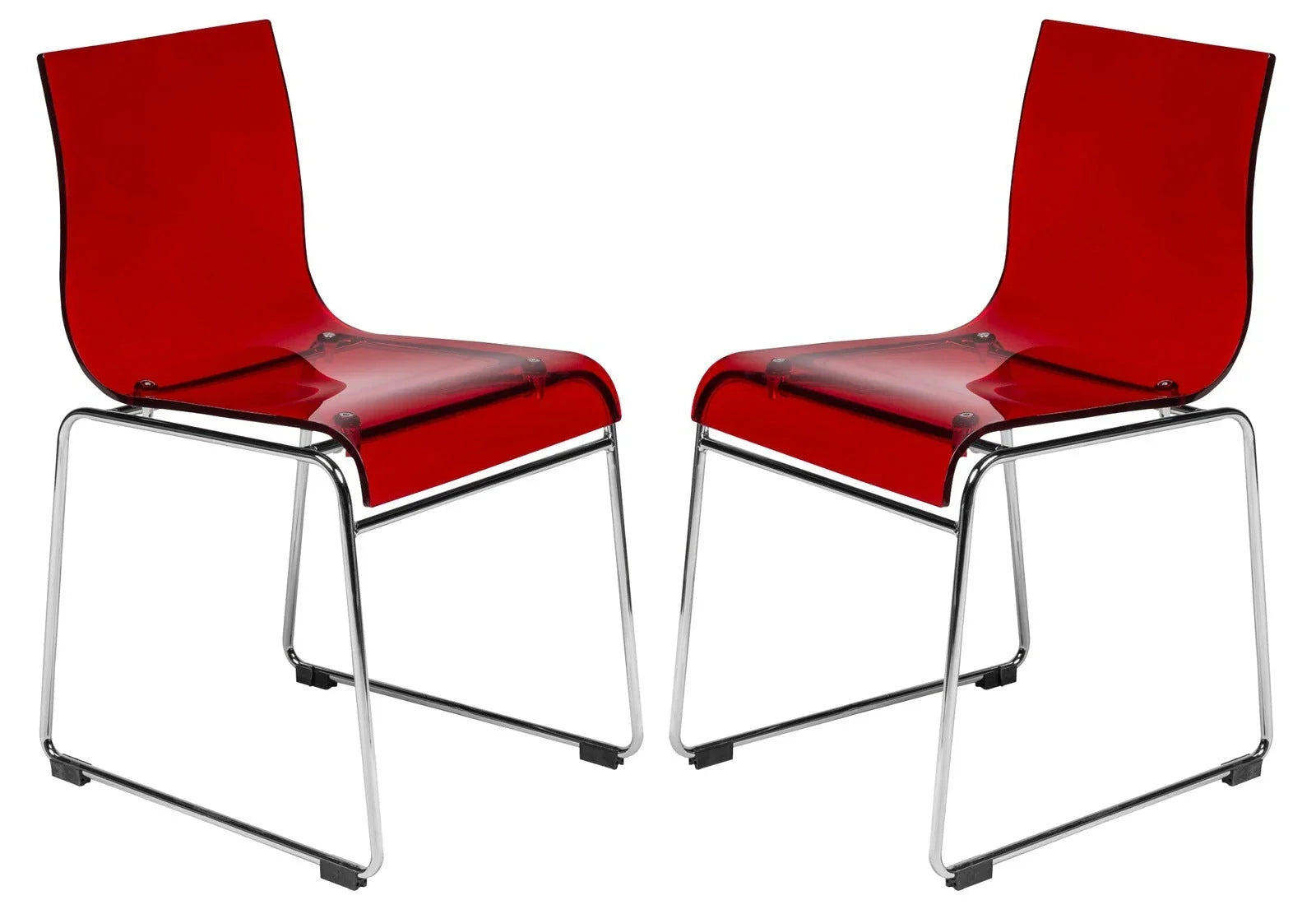 Lima Modern Acrylic Chair Set of 2 - Elax Furniture