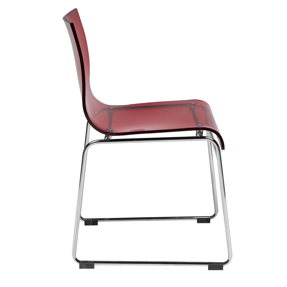 Lima Modern Acrylic Dining Chair With Chrome Base - Elax Furniture