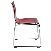 Lima Modern Acrylic Dining Chair With Chrome Base - Elax Furniture