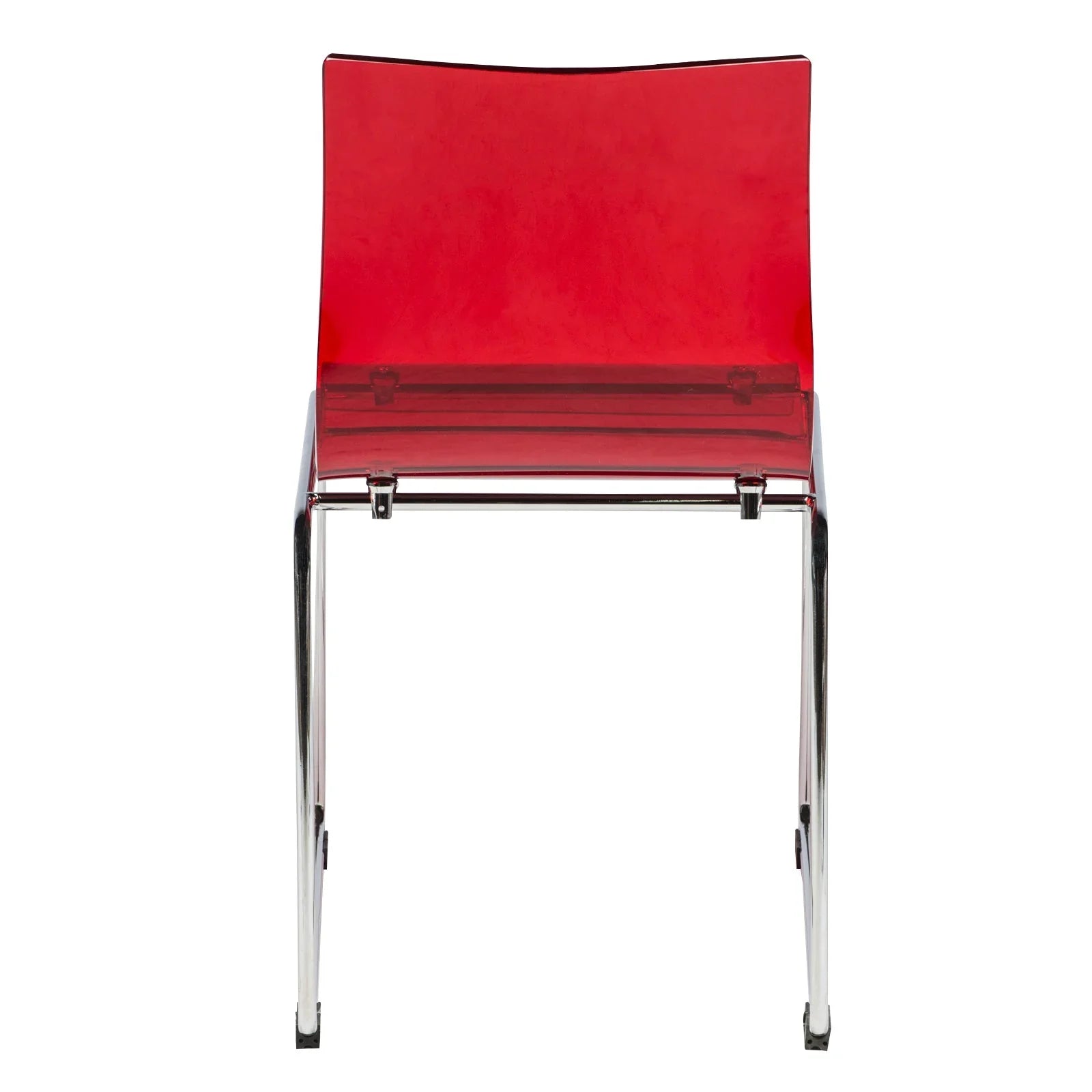 Lima Modern Acrylic Dining Chair With Chrome Base - Elax Furniture