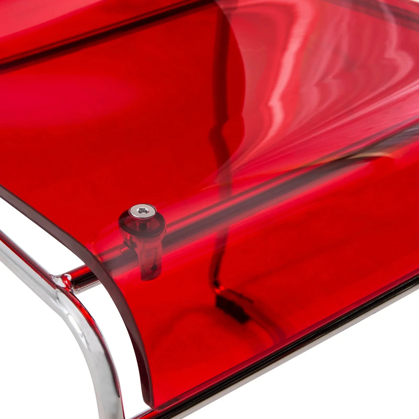 Lima Modern Acrylic Dining Chair With Chrome Base - Elax Furniture