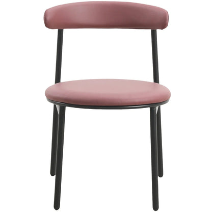 Lume Modern Dining Chair Upholstered in Polyester with Metal Legs - Elax Furniture