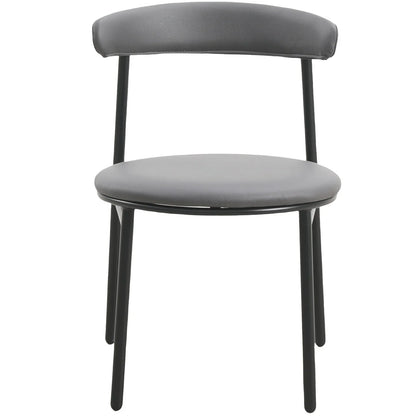 Lume Modern Dining Chair Upholstered in Polyester with Metal Legs - Elax Furniture