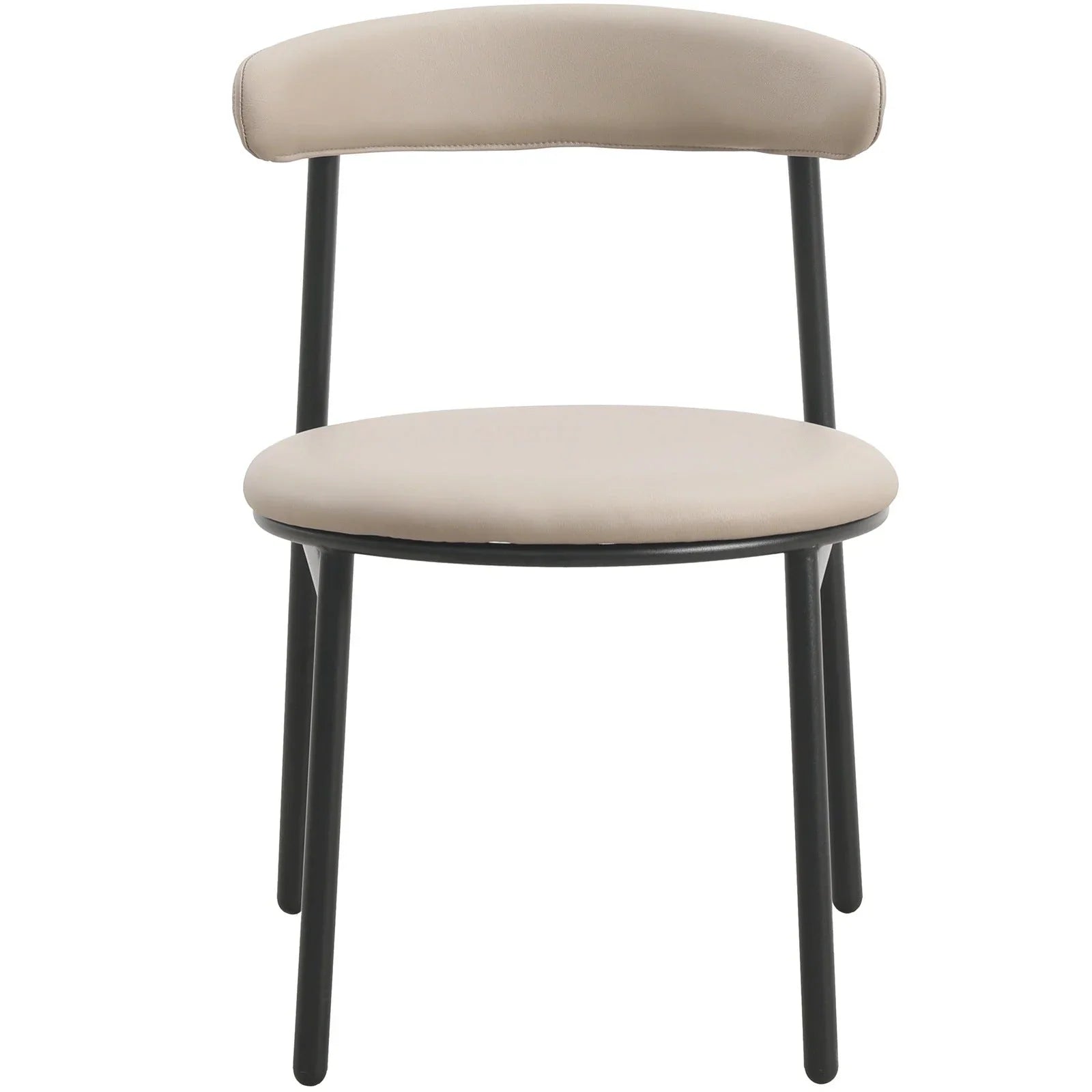Lume Modern Dining Chair Upholstered in Polyester with Metal Legs - Elax Furniture