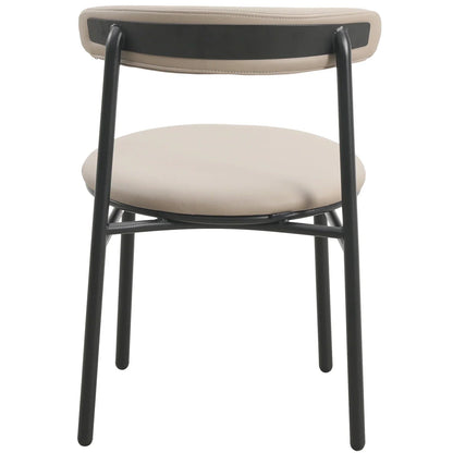 Lume Modern Dining Chair Upholstered in Polyester with Metal Legs - Elax Furniture
