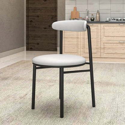 Lume Modern Dining Chair Upholstered in Polyester with Metal Legs - Elax Furniture