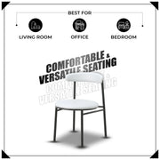 Lume Modern Dining Chair Upholstered in Polyester with Metal Legs - Elax Furniture