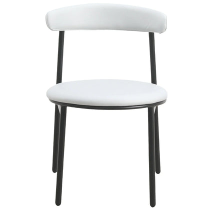 Lume Modern Dining Chair Upholstered in Polyester with Metal Legs - Elax Furniture