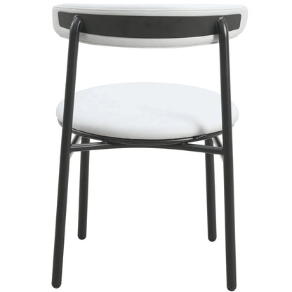 Lume Modern Dining Chair Upholstered in Polyester with Metal Legs - Elax Furniture