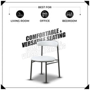 Lume Modern Dining Chair Upholstered in Polyester with Metal Legs - Elax Furniture