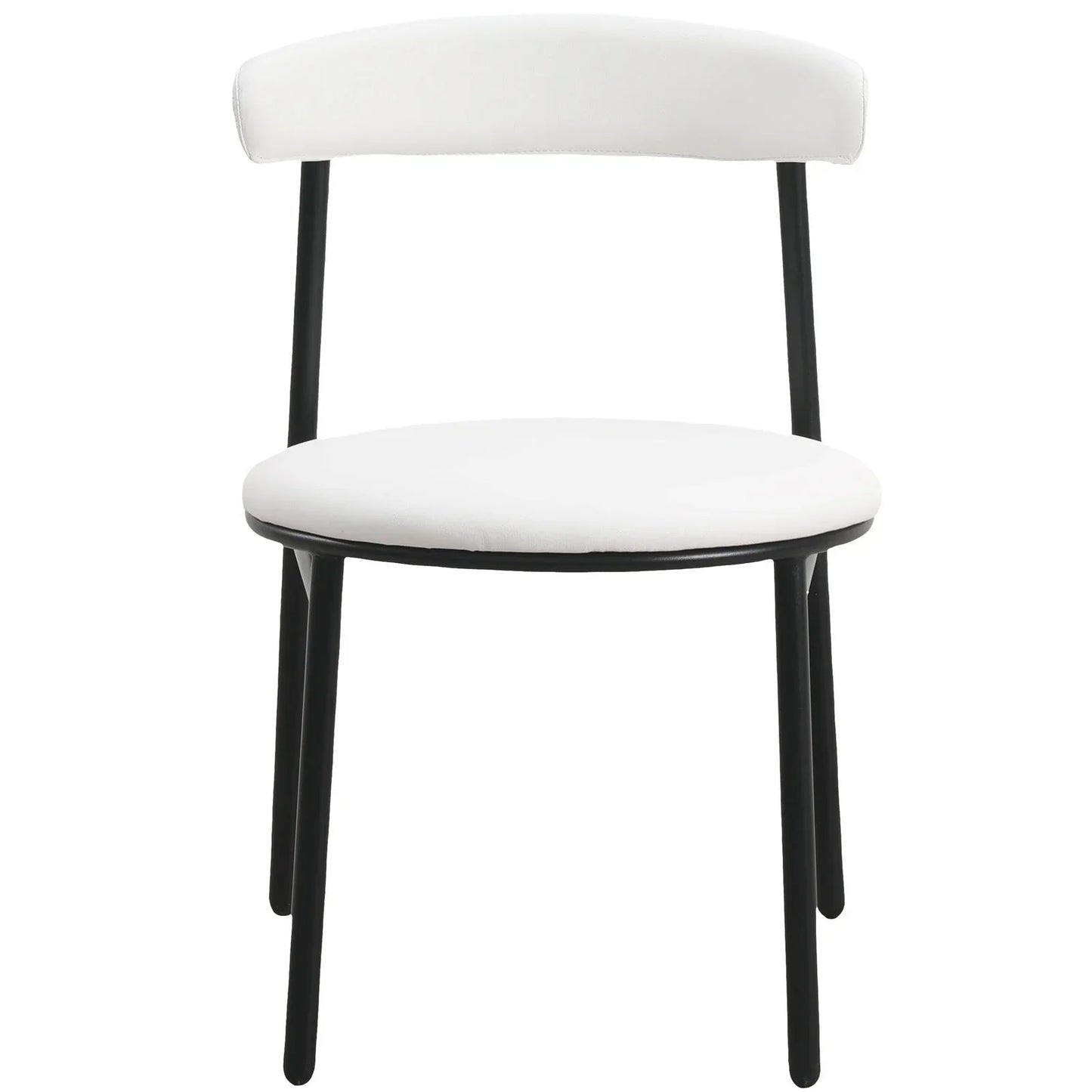 Lume Modern Dining Chair Upholstered in Polyester with Metal Legs - Elax Furniture