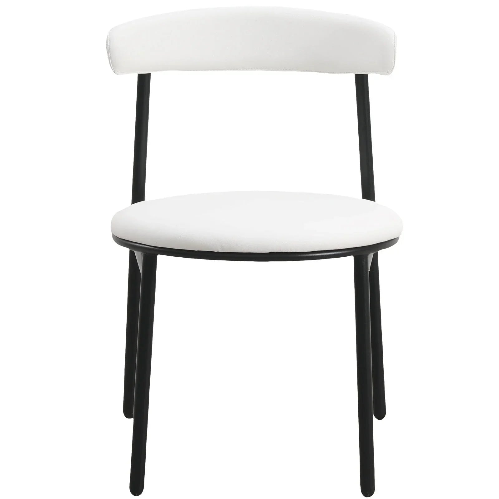 Lume Modern Dining Chair Upholstered in Polyester with Metal Legs - Elax Furniture