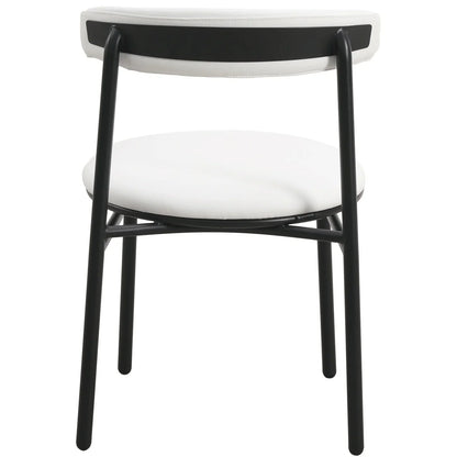 Lume Modern Dining Chair Upholstered in Polyester with Metal Legs - Elax Furniture