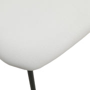 Lyra Leather Dining Chair with a Beech Wood Curved Back and Iron Legs - Elax Furniture