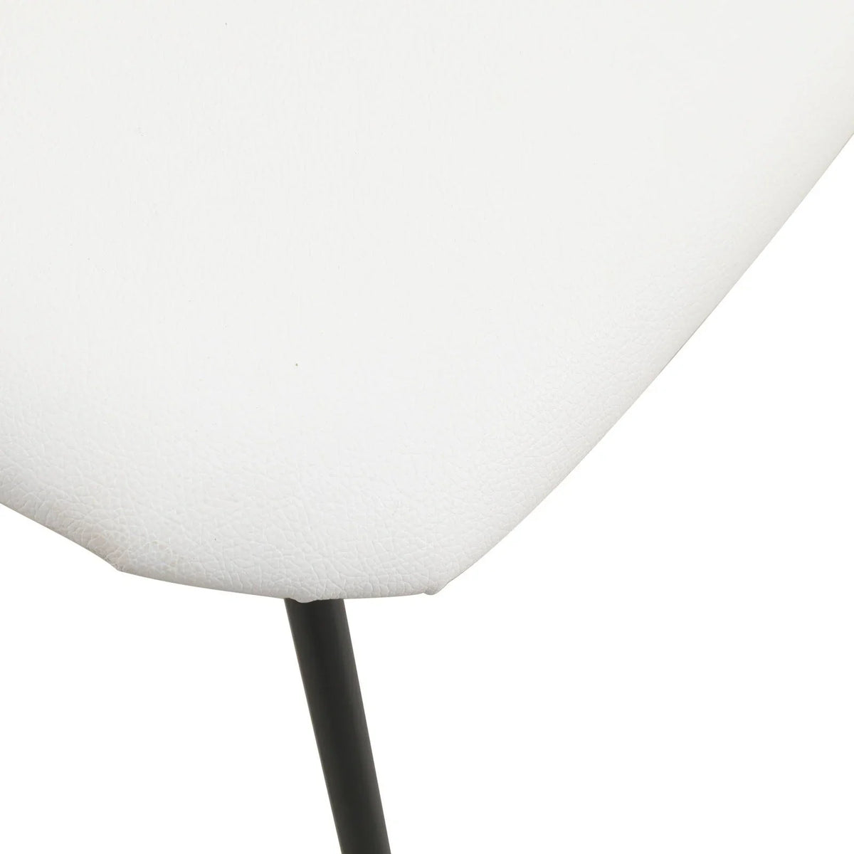 Lyra Leather Dining Chair with a Beech Wood Curved Back and Iron Legs - Elax Furniture