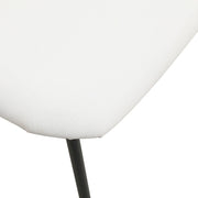 Lyra Leather Dining Chair with a Beech Wood Curved Back and Iron Legs - Elax Furniture