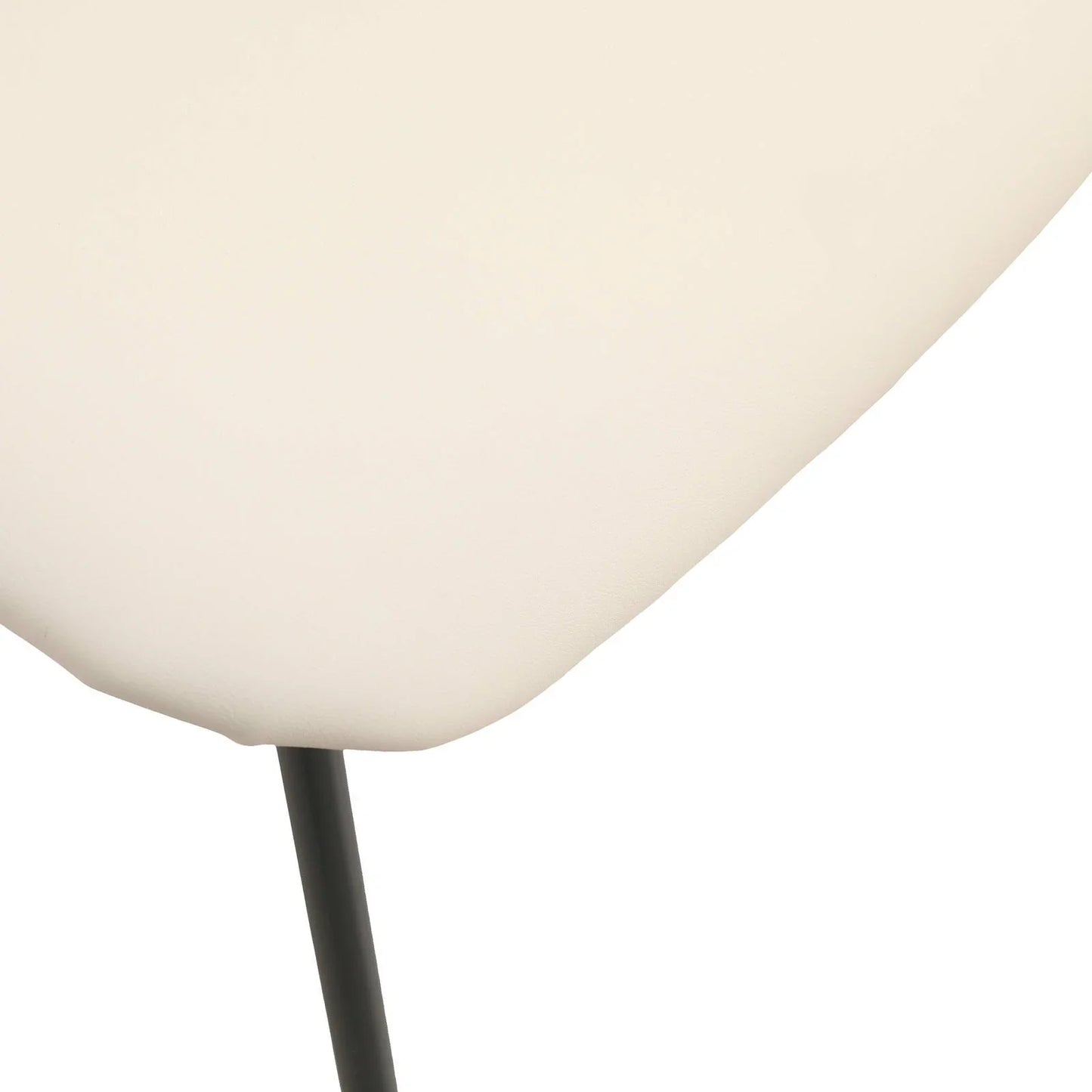 Lyra Leather Dining Chair with a Beech Wood Curved Back and Iron Legs - Elax Furniture
