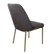 Lumen Modern Upholstered Dining Chair with Gold Steel Legs, Ergonomic Accent Chair
