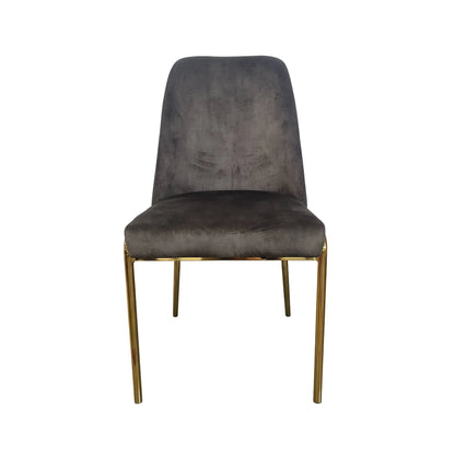 Lumen Modern Upholstered Dining Chair with Gold Steel Legs, Ergonomic Accent Chair