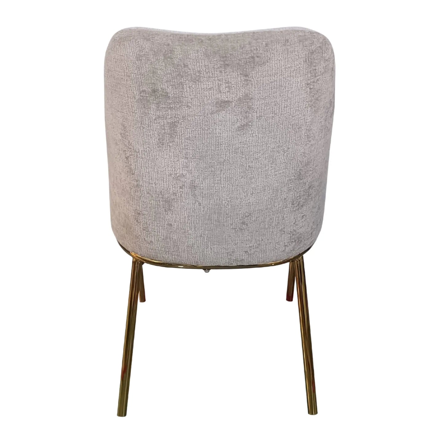 Lumen Modern Upholstered Dining Chair with Gold Steel Legs, Ergonomic Accent Chair