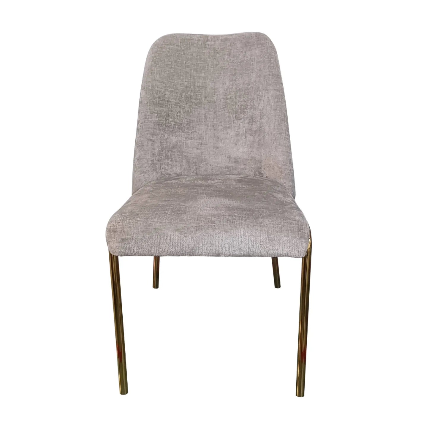Lumen Modern Upholstered Dining Chair with Gold Steel Legs, Ergonomic Accent Chair