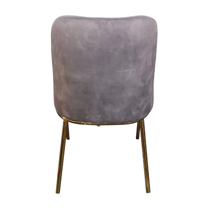 Lumen Modern Upholstered Dining Chair with Gold Steel Legs, Ergonomic Accent Chair