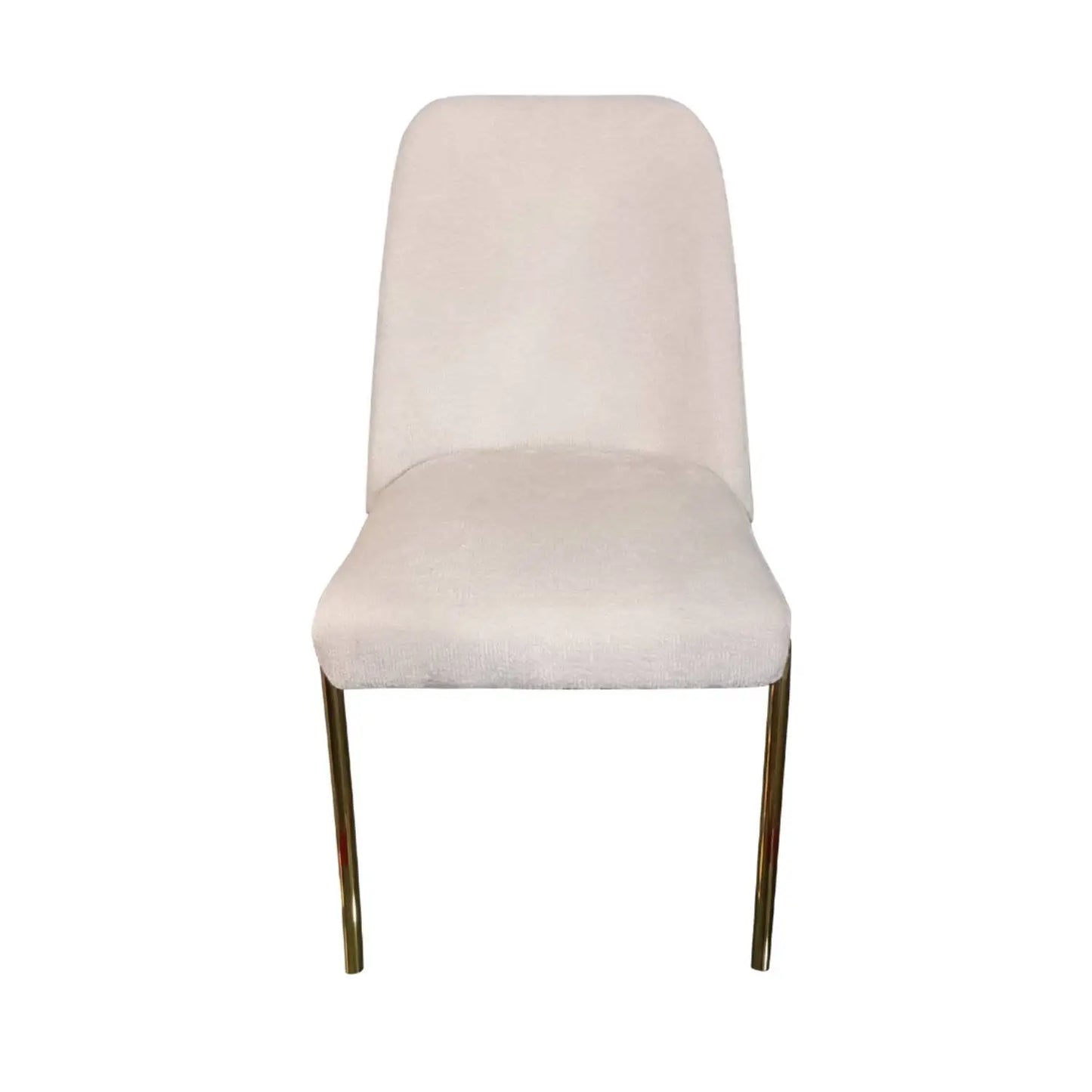 Lumen Modern Upholstered Dining Chair with Gold Steel Legs, Ergonomic Accent Chair