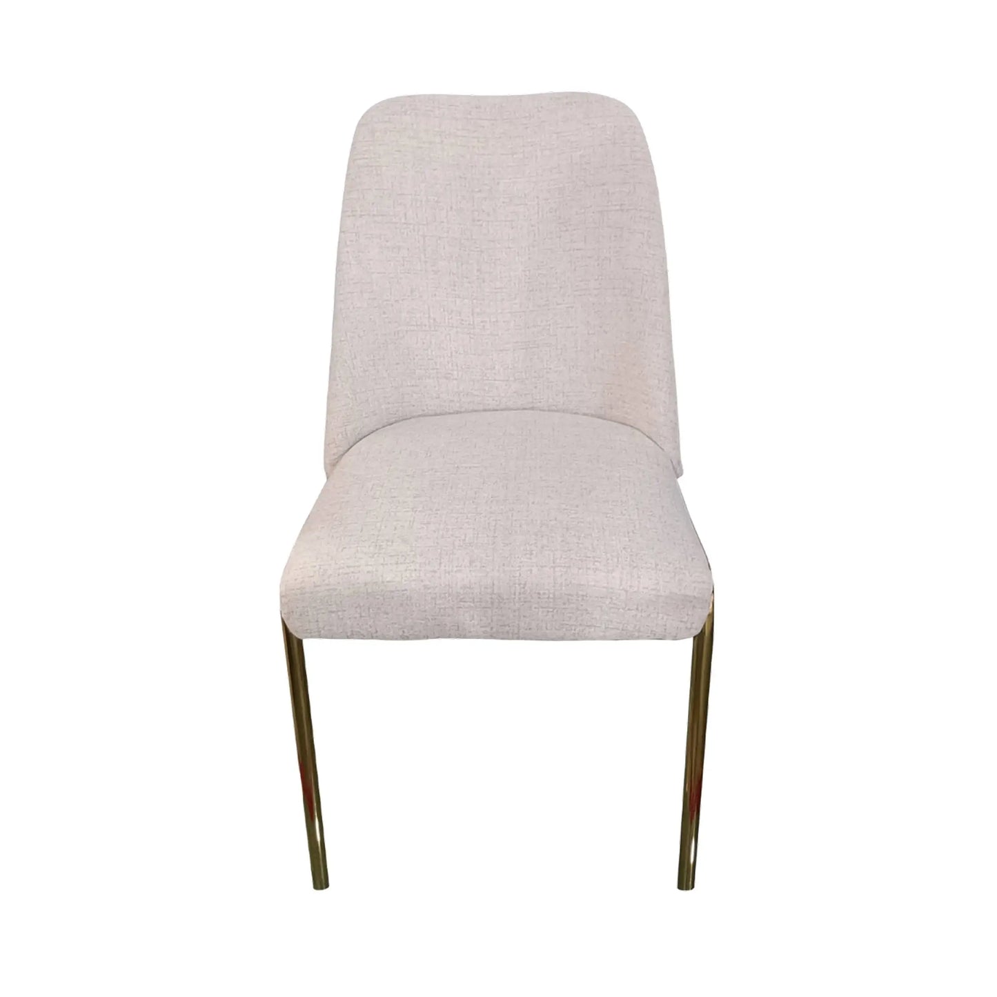 Lumen Modern Upholstered Dining Chair with Gold Steel Legs, Ergonomic Accent Chair
