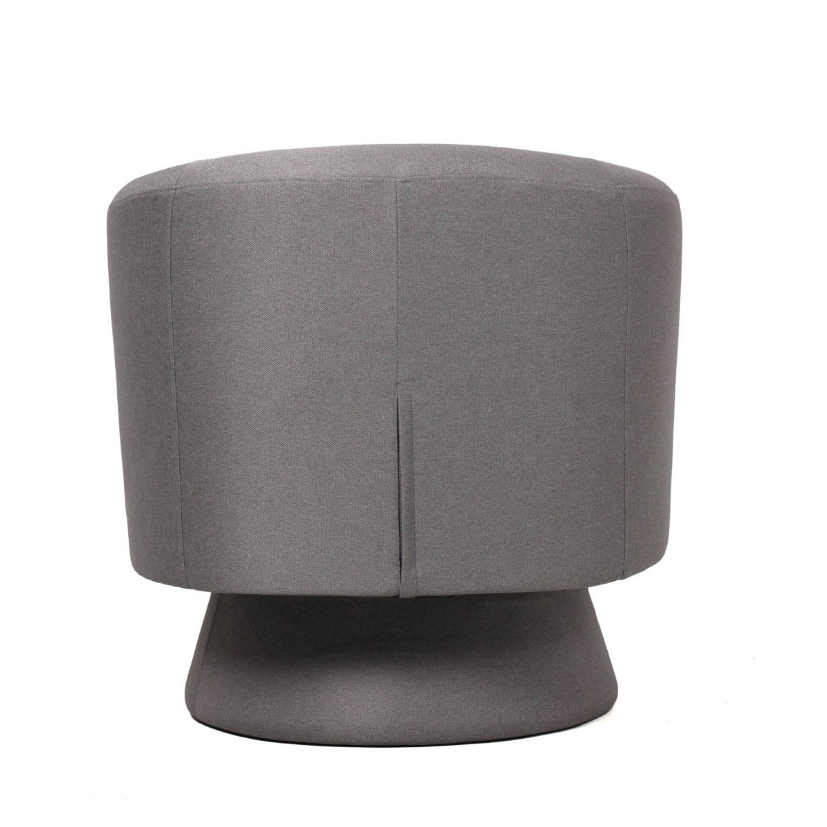 Raze Accent Chair Upholstered in Boucle/Linen/Velvet Armchair with Removable Round Base Grey Linen Accent Chair Leisuremod