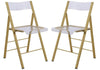 Menno Modern Acrylic Gold Base Folding Chair