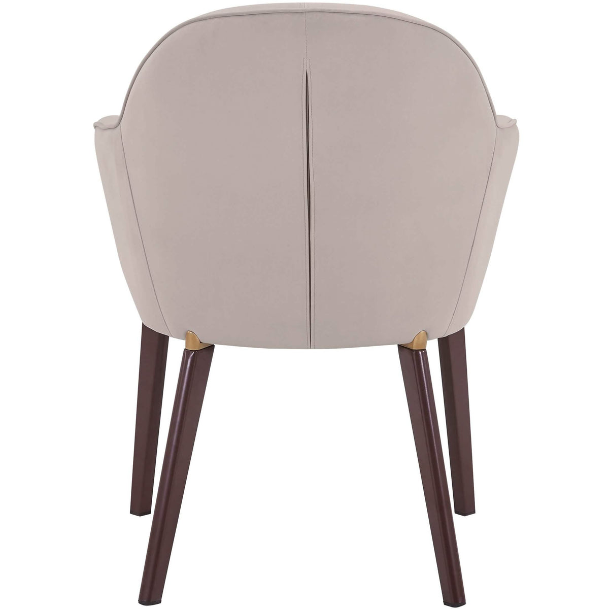 Elias Dining Chair Upholstered in Leather/Velvet and Powder Coated Legs Velvet Light Grey Dining Chair Leisuremod