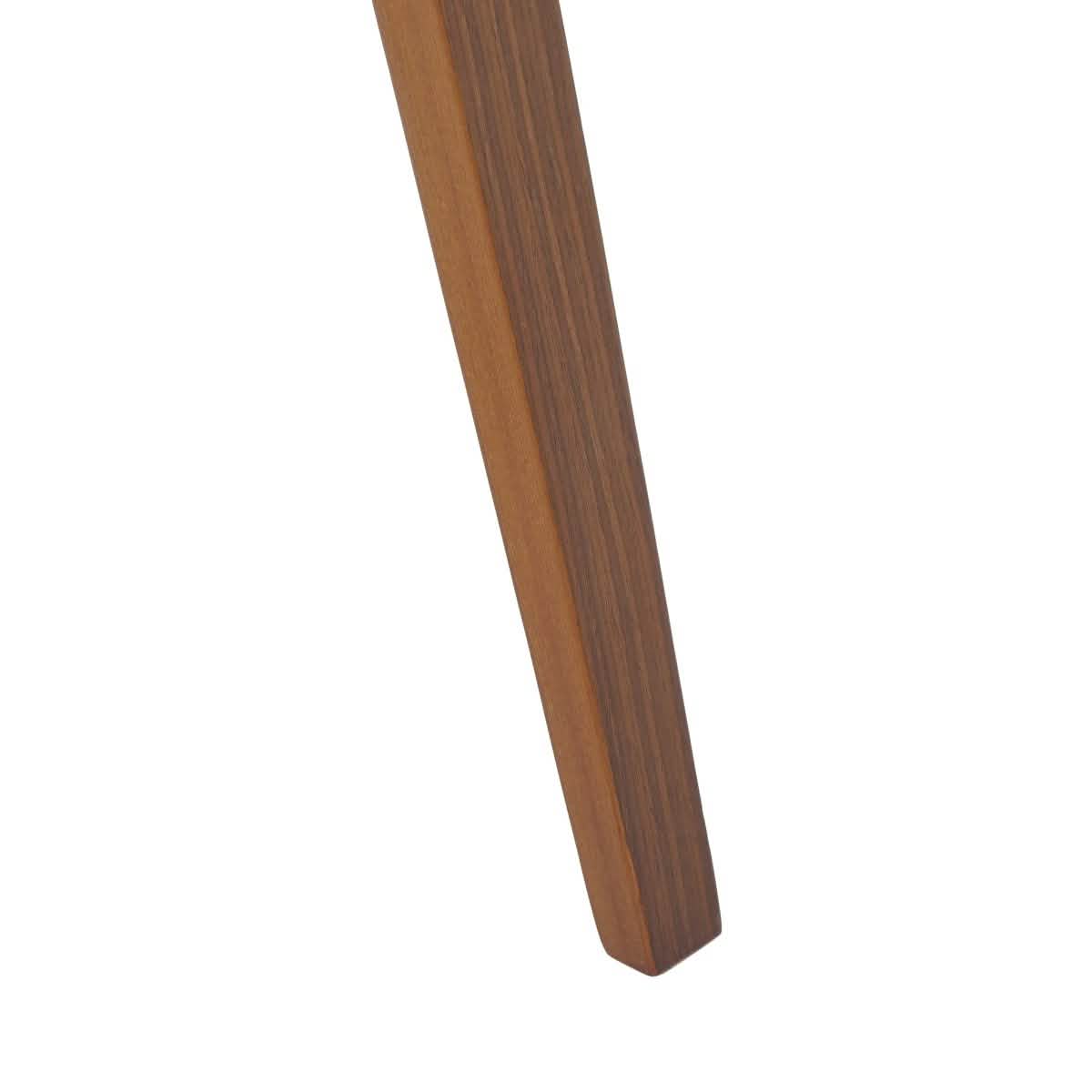 Klyne Modern Wooden Dining Chair Upholstered in Leather With Walnut Color Frame Walnut Taupe Dining Chair Leisuremod