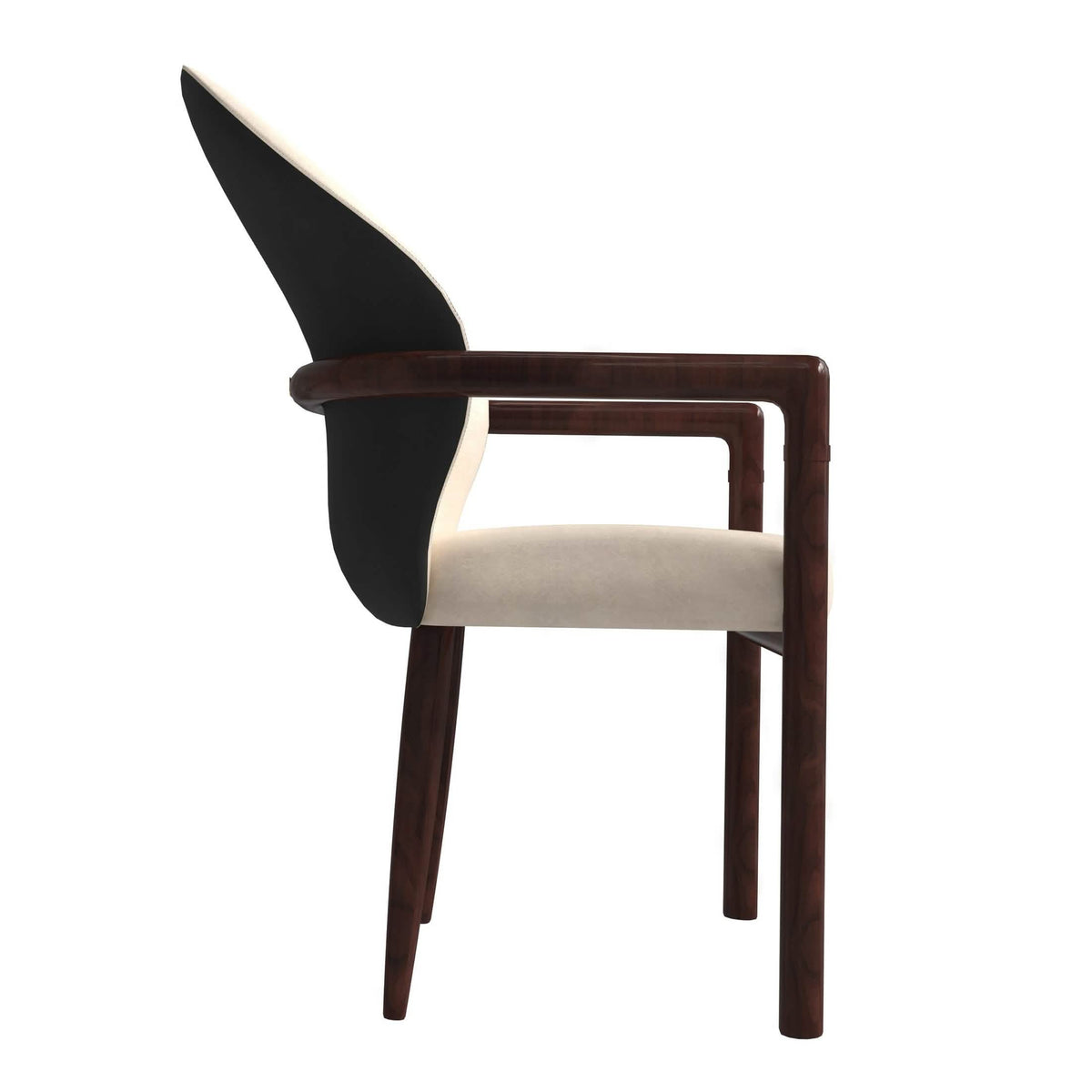 Opaline Dining Chair in Velvet or Leather Upholstery with Rubberwood Frame with Gold Accents Taupe Velvet Dining Chair Leisuremod