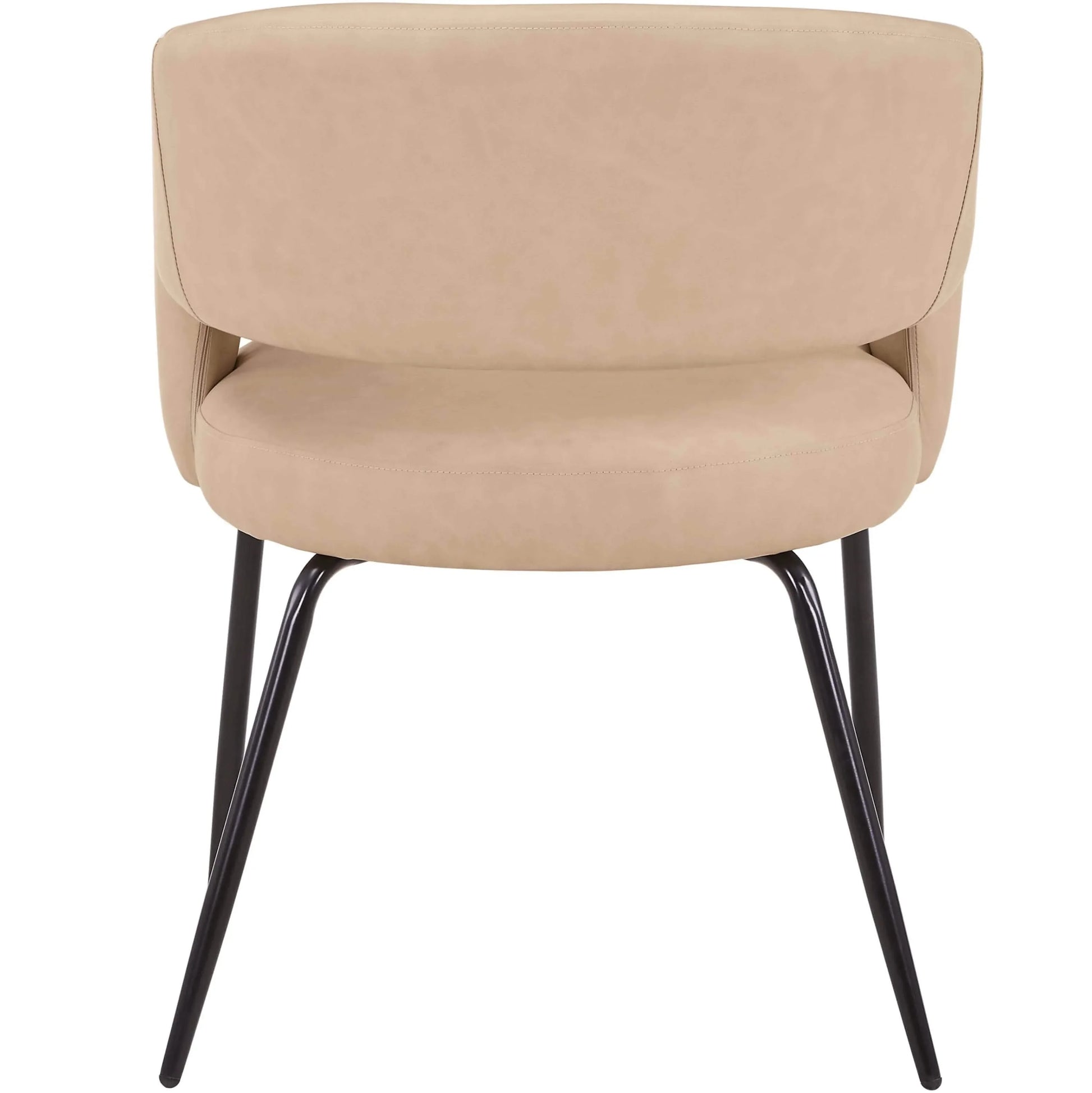 Verve 5-Piece Dining Set with 36" Round Dining Table in Black MDF Top and 4 Dining Chairs Upholstered in Velvet/Leather - Elax Furniture