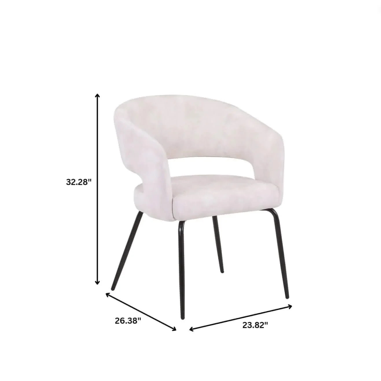 Verve 5-Piece Dining Set with 36" Round Dining Table in Black MDF Top and 4 Dining Chairs Upholstered in Velvet/Leather - Elax Furniture